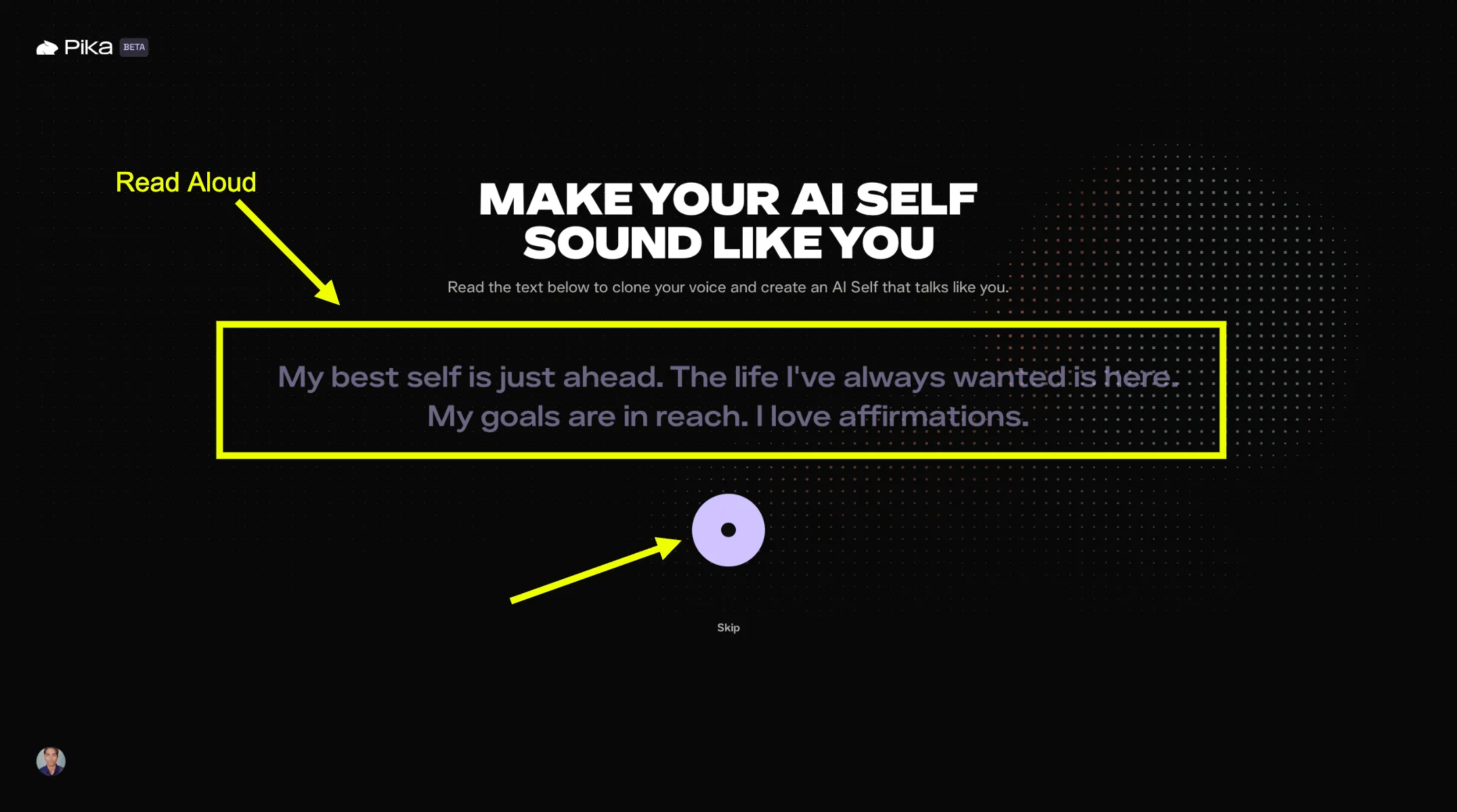 Record Voice for Pika AI Agent